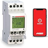 VEMER VE767600 MEMO BT1 Digital and Astronomical Time Switch with Bluetooth and App for Smartphone, 1 Channel, DIN Rail Mount