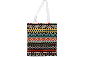 Nacnic Bolsa tote de tela ESTAMPADO NATIVO AMERICANO. Bandolera multiusos. Bolso de mano. Bolsa tote reutilizable.