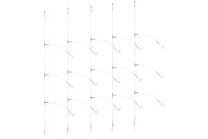A. 5 pezzi, 3 ganci, misura 2/0 - 45 cm di distanza