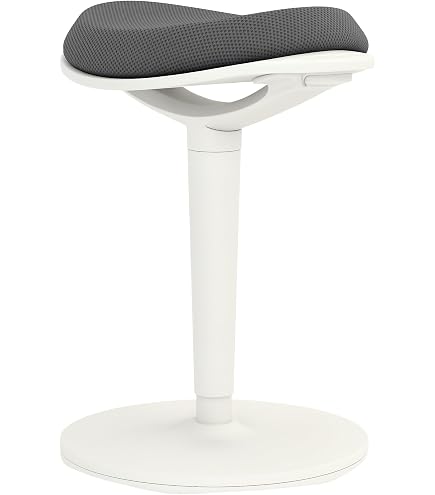SONGMICS Bureaukruk – Ergonomisch, Verstelbaar 56-81 Cm, 360° Draaibaar – Zwart