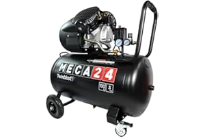 MECA24 Compresseur Bicylindre 3CV - Cuve 100L - Compresseur à air - 2200W - Pression 8 bars - Débit d'aspiration 320 L/min