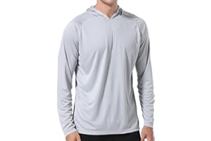 Arcweg Rash Vest Mens Long Sleeves Rashguard Swimming Shirts Running Gym Hoodie Tops UV Protection UPF 50+ Quick Dry Cycling Training Workout Diving Hoodies Sports Top Rashie