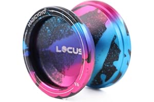 MAGICYOYO Yoyo Responsif pour Enfant Yoyos débutant V6 LOCUS Yo-yos Professionnel en métal Yo Yo Ensemble pour garçons Filles Cadeau Jouet( Noir Bleu Rose)