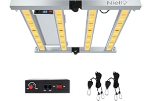 Niello LED lámpara de cultivo con Samsung LED LM301,MN-W3000 576LEDs lámpara de crecimiento de plantas con regulable, lámpara de planta LED de espectro completo para plantas de interior