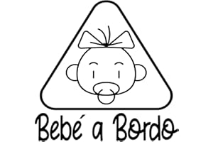 DOCLIICK Pegatina Bebé a Bordo. Adhesivo vinilo para coche o moto. Sticker (Baby On Board, Baby In Car) (42.Bebé niña triángulo)