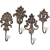 Esschert Design 3er Set Wandhaken Mit Hirsch-Motiv – Aus Gusseisen, Je Ca. 22x9,9x28 Cm, Rustikale Garderobenhaken Für Flur Oder Wohnzimmer