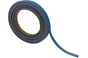 BEAVERSWOOD Ruban adhésif magnétique de qualité industrielle, pour surfaces en acier, pour usine et entrepôt, couleur bleue, 10 mm x 10 m
