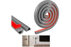 AIDEHUAKEJI 2M Grey Mini Cable Trunking, Flexible Self Adhesive Trunking for Electric Cables, Soft PVC Side Opening Cable Wire Cover, Cable Hiders for Wall Mounted TV, Hide Wires on Wall and Floor