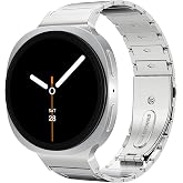MoKo Metal Band for Samsung Galaxy Watch 8 Band 40mm 44mm/Galaxy Watch 8 Classic 46mm, Stainless Steel Business Strap for Men