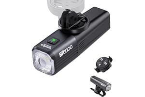 TOWILD Luci Bici 1000 Lumen con Telecomando Wireless,Batteria Sostituibile Integrata 3500 mAh Fari Bicicletta 115g Leggero Luce Bici Anteriore Tipo C Ricaricabile Supporta l'installazione Inversa