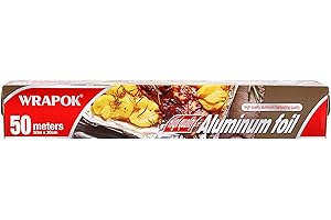WRAPOK 1 x Catering Kitchen Foil Aluminum Baking Tin Foil Roll for BBQ, Cooking, Grilling, Roasting - 30 cm x 50 m