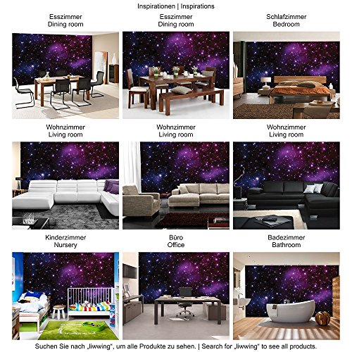 Vlies Fototapete PREMIUM PLUS Wand Foto Tapete Wand Bild Vliestapete – Galaxy Sterne Weltraum – no. 499, Größe: 300 x 210 cm Vlies - 6