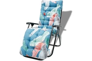 AIRENER Sun Lounger Cushions, 170 * 50cm Anti-slip Garden Recliner Relaxer Chair Cushion, Thick Replacement Garden Recliner Relaxer Chair Cushion, Lounge Chair Pads for Garden Furniture Outdoor Indoor(A)