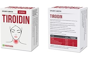 PARAPHARM Suplementos Premium de Hipotiroidismo - Contiene 5 Ingredientes Activos: Espirulina, Vitamina E, Selenio, Yodo, L-Tirosina - (30 Cápsulas)