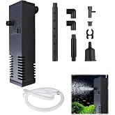 Internal Filter for Aquarium 30L &ndash; Efficient Filter with Activated Carbon and Flow of 200 L/H, 3 in 1, Purification, Oxygenat