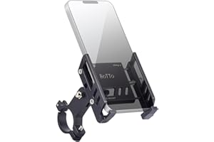 ROTTO Soporte Movil Bici Soporte de Teléfono Móvil para Bicicleta Motocicleta 360°Rotación Aleación de Aluminio Ajuste Universal