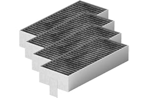 AllSpares CleanAir Umluftersatzfilter (4 St.) für Dunstabzugshauben geeignet für Bosch 17004811 HEZ9VRUD0, Siemens 17004796 HZ9VRCR0, Neff 17004806 Z821VR0, Gaggenau CA282111 | 192x75x35mm