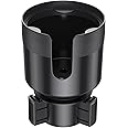 Nayubo Car Cup Holder Expander Adapter, Compatible with Hydro Flask, Yeti, Nalgene 32/40 oz Fits Large Bottles and Mugs Drink Holder Extender with Adjustable Base for Most Car (Black)