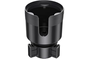Nayubo Car Cup Holder Expander Adapter, Compatible with Hydro Flask, Yeti, Nalgene 32/40 oz Fits Large Bottles and Mugs Drink Holder Extender with Adjustable Base for Most Car (Black)