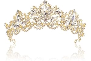 Corona Compleanno, Corona Principessa Bambina Diadema, Rairsky Corona Tiara Regina diadema di Cristallo Pettine per Sposa Principessa Donna Bambina Coroncina Pageants Parti Compleanno Corona Tiara