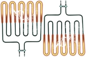 Kensbro Sauna Heizstab 2PCS, Heizrohr für Saunaofen, Kompatibler Sauna Heizstab 3KW 220V, Edelstahl-Sauna-Wärmerohr, Sauna Heizkomponente für Saunen, Clubs, Spas, Hotels