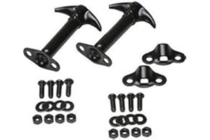 RAMPAGE PRODUCTS Rampage Motorhaubenschnäpper-Set | Paar, schwarz | 7601 | passend für Jeep CJ, Wrangler YJ 1942–1995