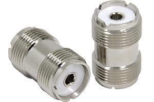Ancable UHF PL-259 Hembra a UHF PL-259 Hembra Adaptador Coaxial Conector Acoplador Empalmador para Antena de Radio CB Ham 2Paquete