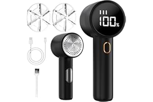 BZGG Fusselrasierer,Tragbarer Aufladbar Elektrisch Fusselentferner,3 Geschwindigkeiten Sind Einstellbar,LED-Anzeige,Fusselfräse für Verschiedene Stoffe,Schwarz