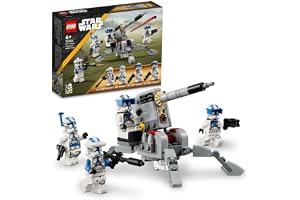 LEGO Star Wars 501st Clone Troopers Battle Pack 75345 | Battle Pack Toy, AV-7 Cannon & 4 Minifigures, Collectible Set, Gift for 6+ Year Old Boys & Girls, 119 Pieces