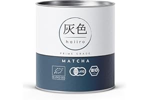‎KURO MATCHA Bio Matcha-Pulver Haiiro - Feinster Premium Matcha-Tee von Kuro - Bester Preis durch Direktimport aus Japan - 30g Dose | DE-ÖKO-006