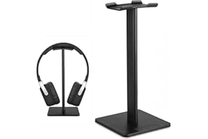 SAMCORN STARVAST Headphone Stand Portable Headset Holder Universal Aluminum Headphone Holder Earphone Display Hanger for Bose QuietComfort 25, QuietComfort 35, Gaming Headset Stand - Black
