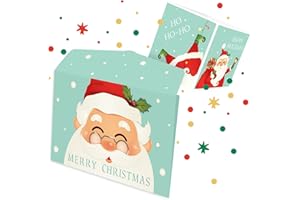 FETTIPOP 2 en 1 Enveloppe Surprise Explosion de Confettis Noël, Carte de Vœux Drôle et Originale, Idée Cadeau pour Argent, Billets, Cartes Cadeaux