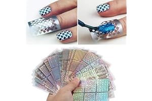 BIZZICO Plantillas para decoración de uñas 12 hojas Plantilla de impresión de uñas huecas Decoraciones para decoración de uñas Pegatina en aerosol para uñas Patrones de calado