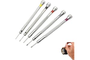 HZZXCH 5Pcs Small Flat Head Screwdrivers Glasses Screwdriver Glasses Repair Kit Watch Screwdriver Set Watch Repair Tool Kit Small Screwdriver Set for Glasses Jewelry Laptop Watch