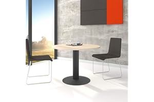 Weber Büro Optima runder Besprechungstisch Esstisch Küchentisch Tisch Ahorn Rund Ø 100 cm