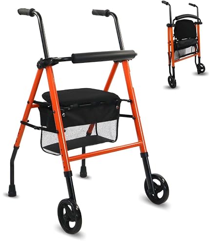Déambulateur Rollator LONDRES 2 Roues Avec Siège - Poids 5.6 Kg - Charge Max 100 Kg - Occasion