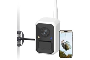 Netvue by Birdfy Caméra Intelligente pour Oiseaux avec Supports Réglables à Tout Angle pour Observer Les Oiseaux, Capture Vidéo Automatique et Notifications, Identification des Oiseaux par IA