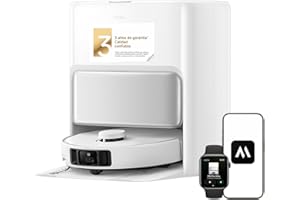 Mova P50Pro Ultra Robot Fregasuelos y Aspirador, 19.000 Pa Autovaciado y Autolimpieza con Agua Caliente a 75℃, Mopa Extensible, Navegación LDS+IA RGB, Evita Obstáculos, Deal para Pelo Mascota y Alfom