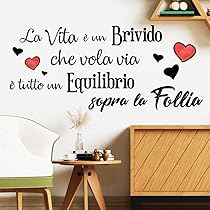 Adesivo Murale Con Scritta Romantica - La Felicità Non È Un Posto Ma Una Casa | 60x25 Cm, PVC Impermeabile - Foto 2
