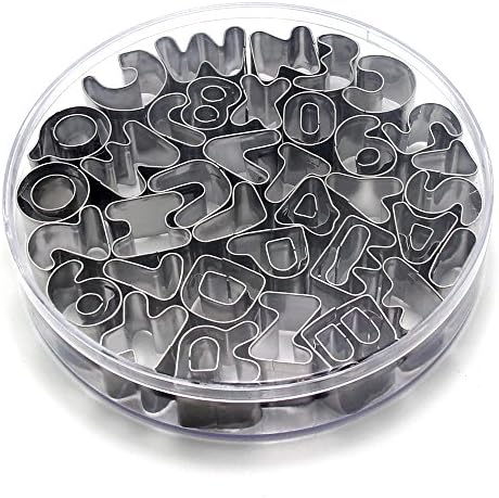 Vejaoo Alphabet Number Icing Shapes With Handle For Fondant Cake Biscuit Cookie Baking Tools AK014