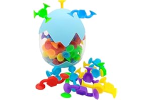 Jurcicat 48 Sztuk Silikonowa Zabawka Przyssawką Zabawek Od 3 Lat Zabawka Do Kąpieli Zabawka Podróżna Pudełkiem Przechowywania Dla Odprężenia Rodzic-dziecko Zabawa Interaktywna