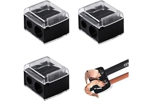 AEIOPRS 4 sztuki precyzyjna temperówka do ołówków kosmetycznych ręczny podwójny otwór, używany do temperówki kosmetycznej do brwi, ołówka do oczu, eyeliner, eyeliner do ust