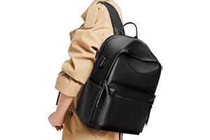 BOXSAM Women's Fashion Backpacks, Anti-theft Waterproof Leather Lightweight Travel Laptop Casual Daypack Rucksack School Bags for Ladies