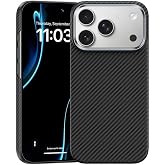iPhone 17 Pro Max uyumlu Kılıf Benks MagSafe Şarj &Ouml;zellikli ArmorAir 600D Kevlar Fiber Kapak Siyah