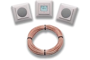 EBROM'S BJ SETS Busch Jäger Unterputz Digitalradio Unterputzradio 8215 U (8215U) alpinweiß Balance Si + 2 x Lautsprecher + Radioeinheit + Bedienelement + 3 x 1fach Rahmen + 10 M Lautsprecherkabel 2x0,75 mm²