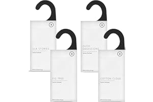 BOHORIA Saquitos perfumados perfumados con aroma a lavandería, perfecto para el armario, coche, cajones, armarios, eliminación de olores (mezcla, 4 unidades)