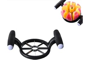 XiaZhiZhen Taglia Mela a Spicchi Taglia Frutta Taglia Mela a Spicchi Acciaio Inox Affettatrice multiuso taglia la frutta in 8 pezzi (nera)