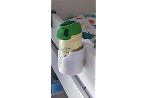 GENERIC Becherhalter/Flaschenhalter für Verschiedene Kantenbreiten z.B. Babybetten, Kinderbett usw. (Weiß, 22mm Kante)