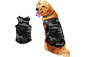 Sage Square Adorable Sleeveless Cotton Dog/Puppy T-Shirt ll Soft & Comfortable ll Breathable & Fashionable Apparel for Your Dog, Puppy (Large- 22 inches, Army Grey)
