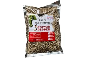 Vitpeppar Sarawak i hela korn 250g - Krydda - Pepparkvarn för finsmakarkök - Premium gastronomiskt kryddmedel